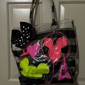 Walt Disney World Clear Vinyl Tote Bag READ DESCRIPTION